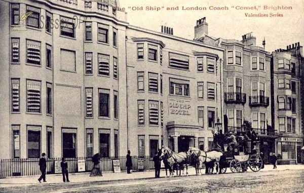 Image of Brighton - Old Ship Hotel & London Coach, Comet