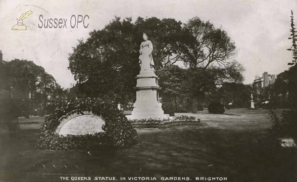 Image of Brighton -Queen Victoria's statue in Victoria Gardens