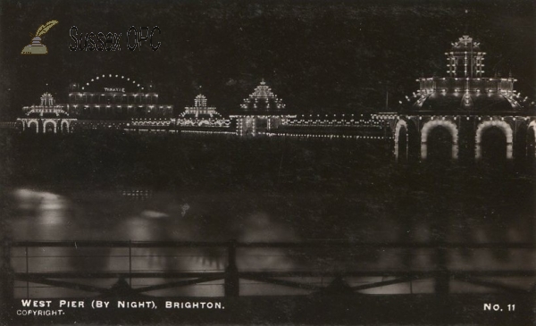 Image of Brighton - West Pier by night