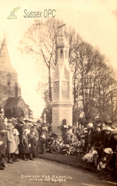 Burwash - Unveiling of the war memorial - 24th October 1920