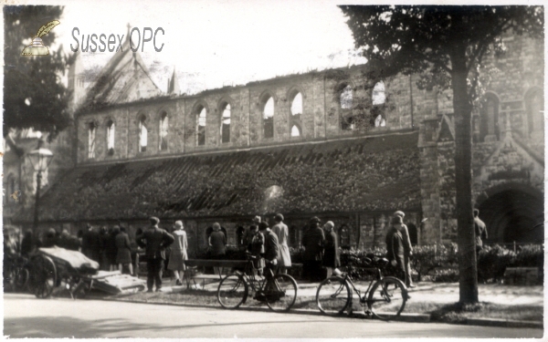 Image of Eastbourne - All Saints Church after the 1927 fire