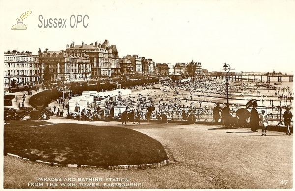 Image of Eastbourne - Parades & bathing station from the Wish Tower