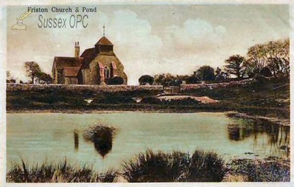Friston - St Mary's Church & Pond