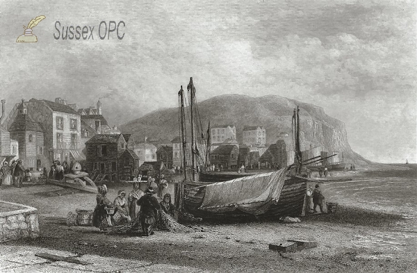 Image of Hastings - The Beach & Fishing Boats
