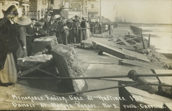 Image of Hastings - Gale Damage - Easter, 1913