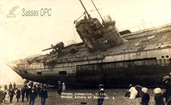 Image of Hastings - German U.118 Submarine washed ashore