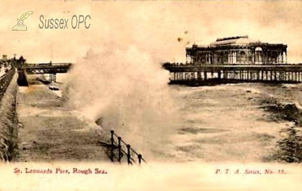 Image of St Leonards - The Pier in a Rough Sea