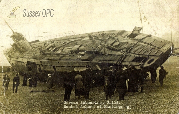Image of Hastings - German U.118 Submarine washed ashore
