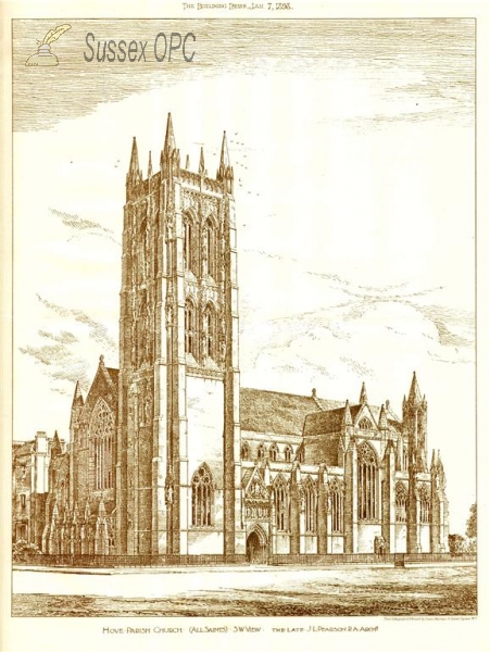Hove - All Saints Church as originally intended