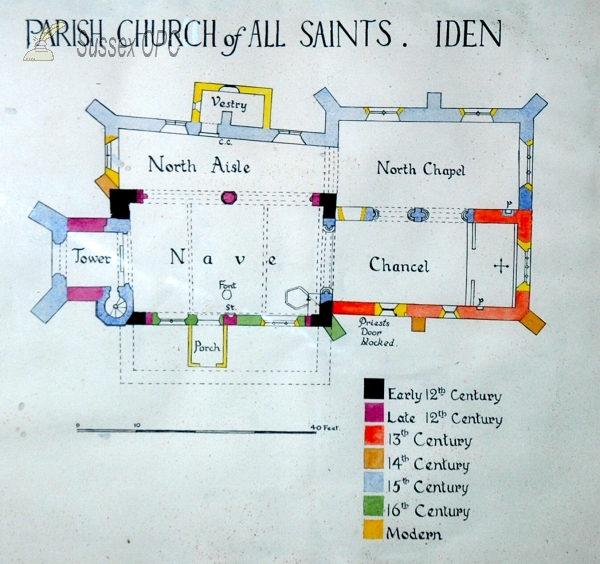 Image of Iden - All Saints Church (Plan)