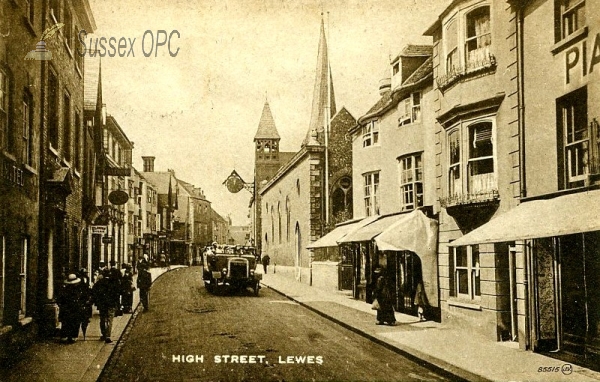 Lewes - High Street & St Michael's Church
