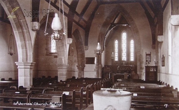 Nutley - St James the Less (Interior, oil lamps)
