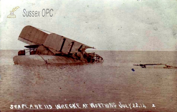 Image of Worthing - Seaplane Wreck - July 22, 1914
