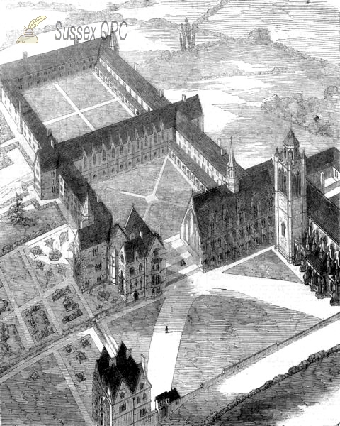 Lancing - College & Chapel as designed