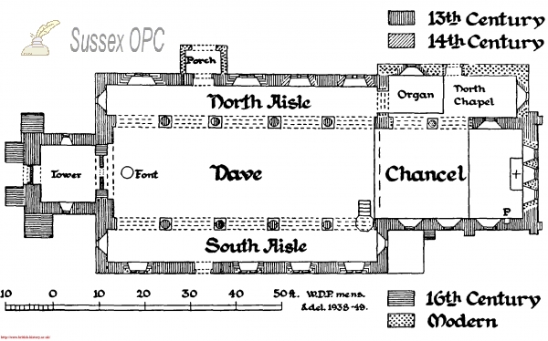 South Bersted - Plan of St Mary's Church