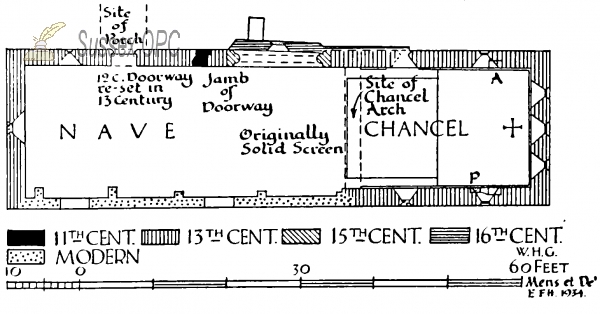 Image of Treyford - Plan of St Mary's Church