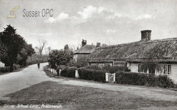 Peasmarsh - Corner of School Lane Image of Peasmarsh - Corner of School Lane