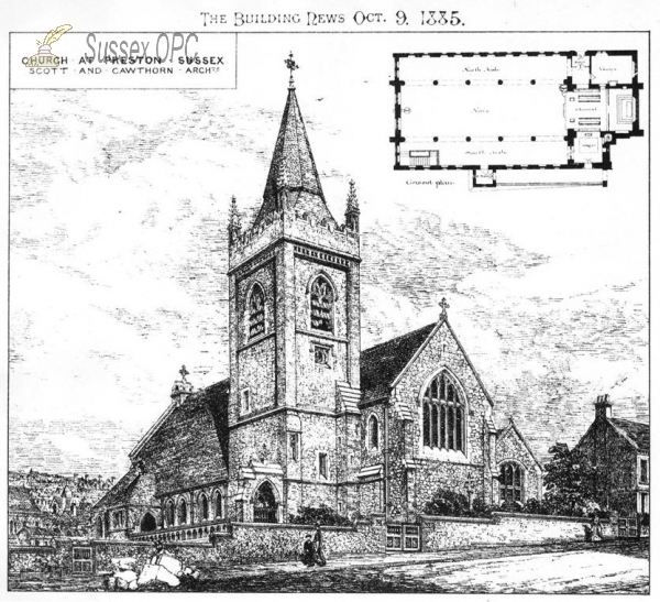 Preston - St Saviour's Church - Architect's drawing Image of Preston - St Saviour's Church - Architect's drawing