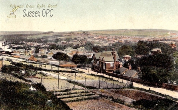 Preston - View from Dyke Road showing the Railway Image of Preston - View from Dyke Road showing the Railway